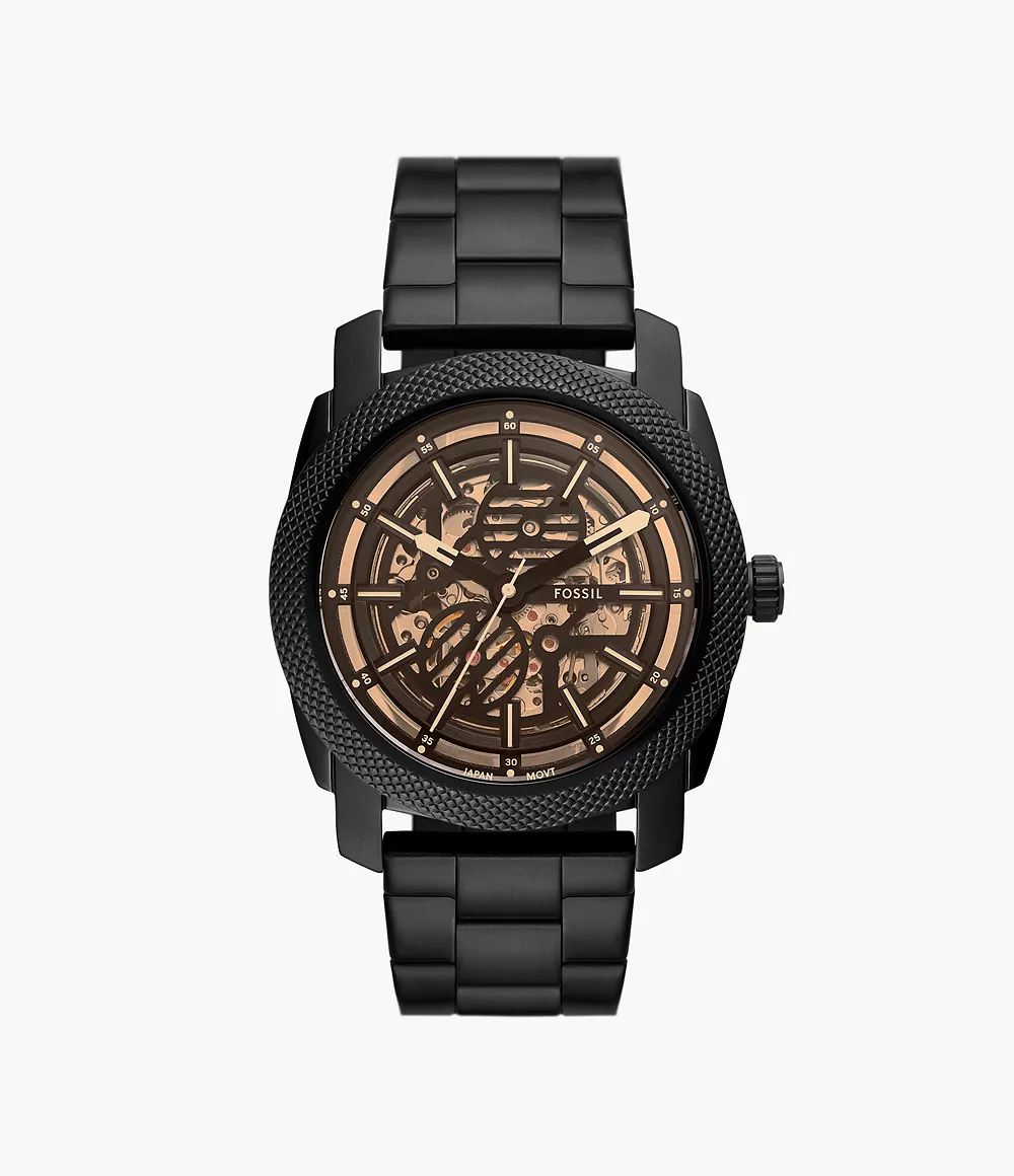 FOSSIL MACHINE AUTOMATIC BLACK STAINLESS STEEL -AUTOMATIC