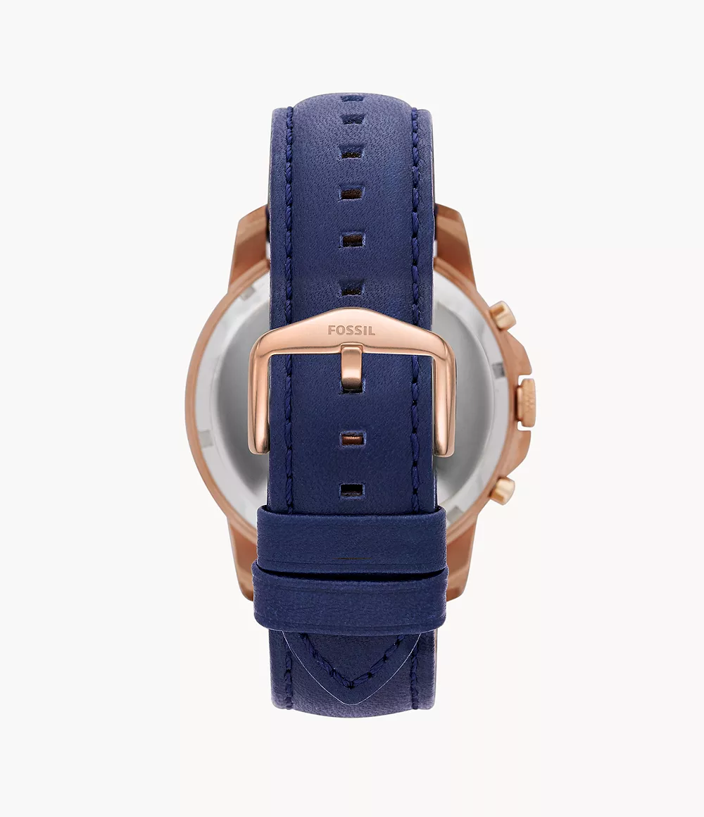 FOSSIL GRANT CRONOGRAPH NAVY LEATHER - JAPAN - Image 2