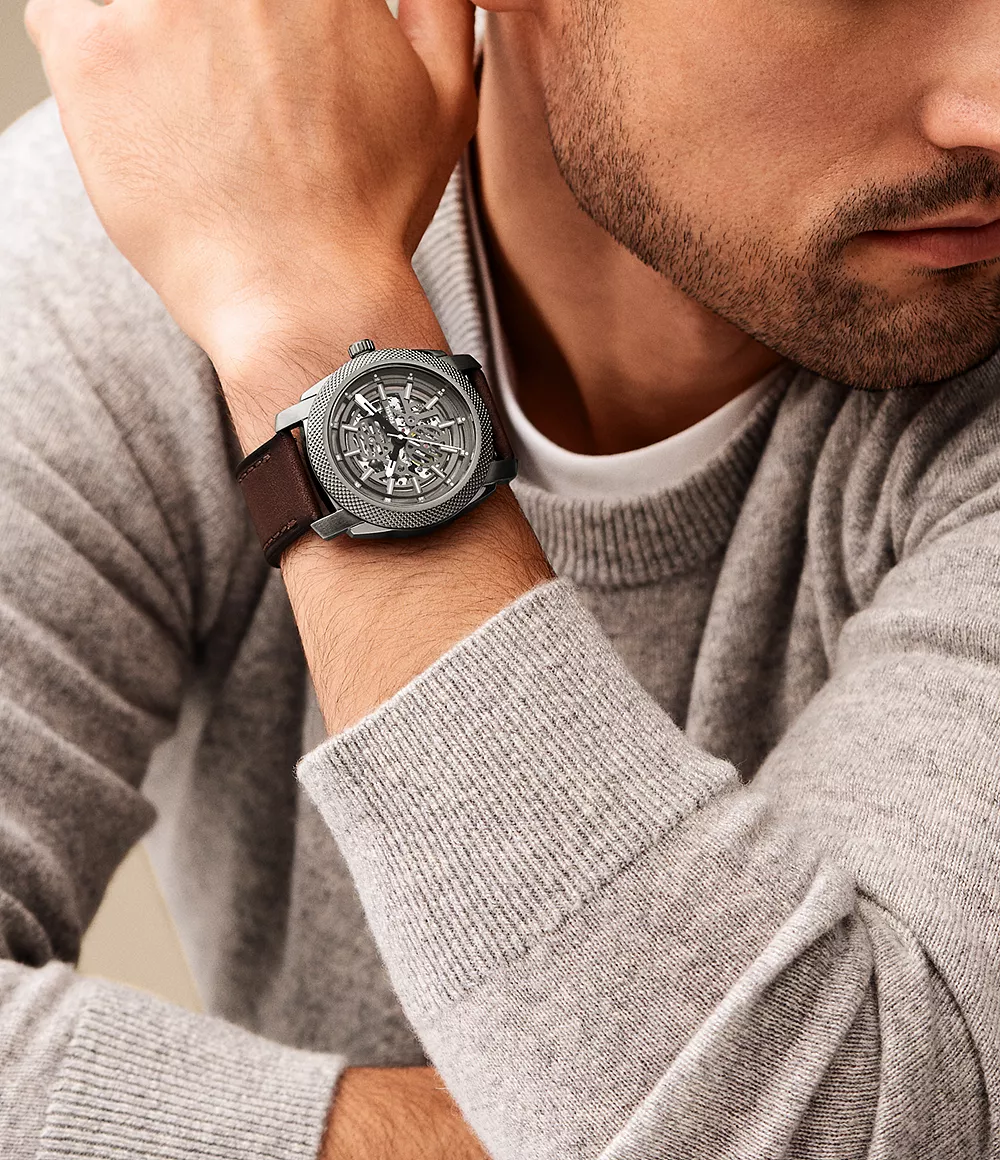 FOSSIL MACHINE AUTOMATIC BROWN LEATHER-AUTOMATIC - Image 5