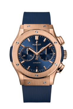 HUBLOT CLASSIC FUSION CHRONOGRAP KING GOLD BLUE