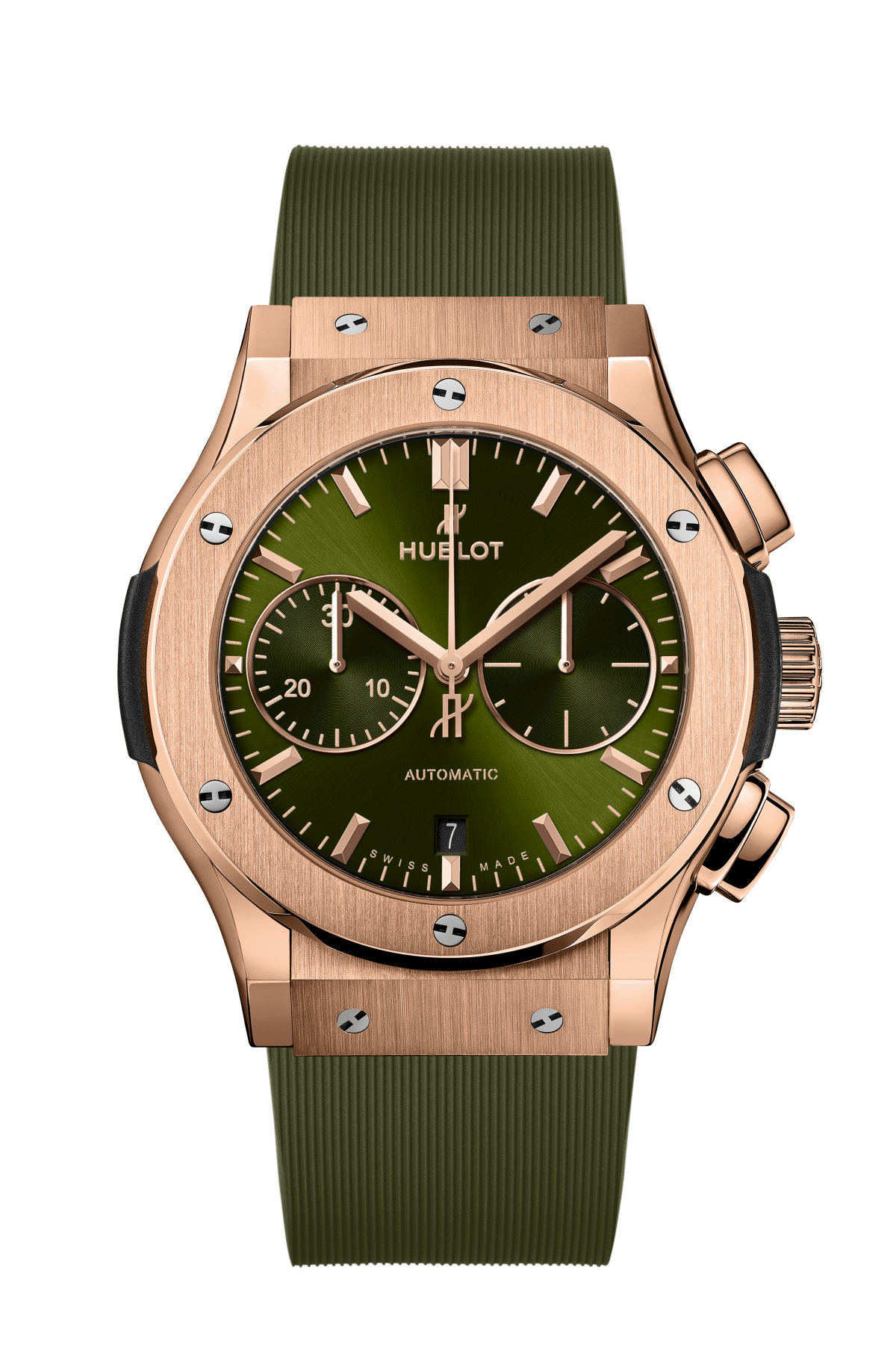 HUBLOT CLASSIC FUSION CHRONOGRAP KING GOLD GREEN