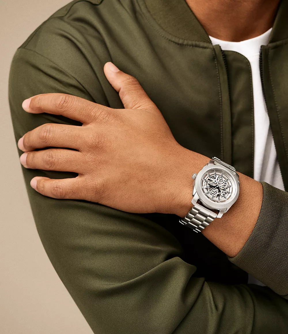 FOSSIL MACHINE AUTOMATIC SILVER STAINLESS STEEL - AUTOMATIC - Image 5