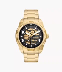FOSSIL BROWNSMAN AUTOMATIC GOLD TONE STAINLESS STEEL (GOLD)