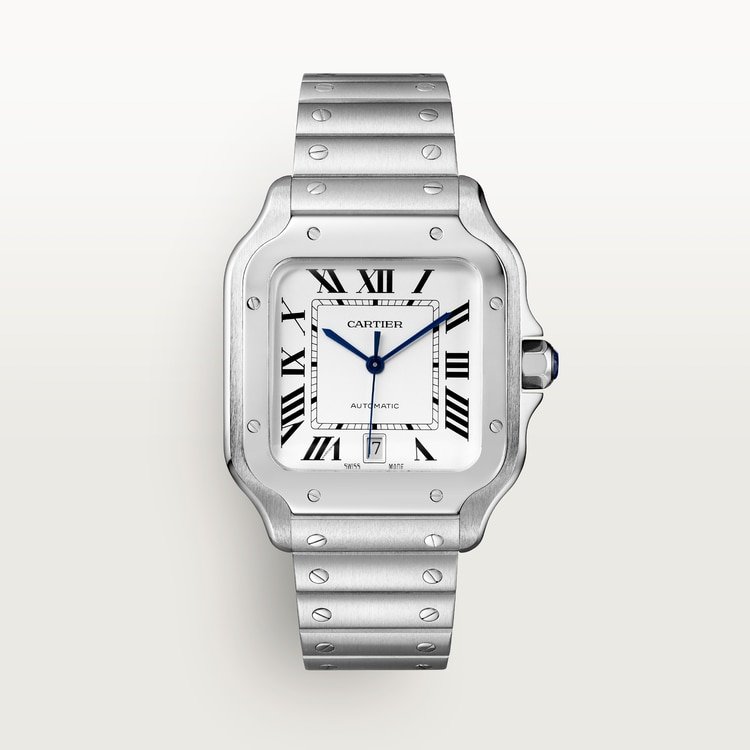 CARTIER SANTOS DE CARTIER WATCH SILVER WHITE - AUTOMATIC