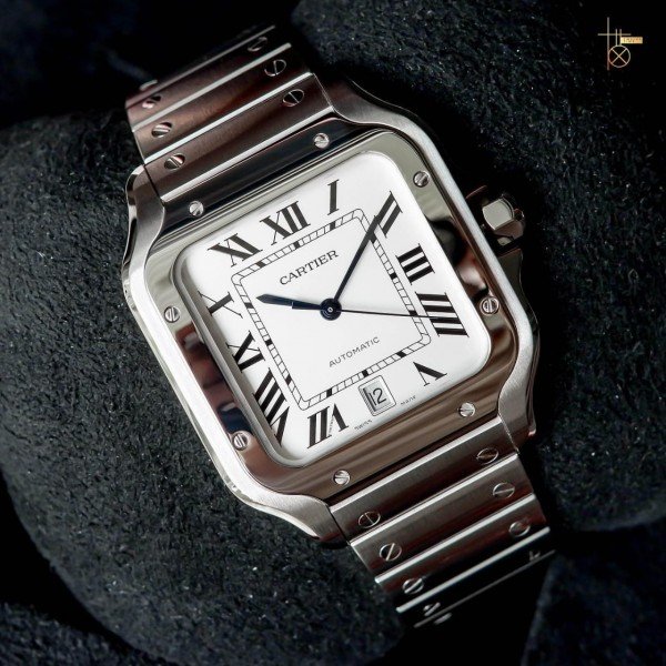 CARTIER SANTOS DE CARTIER WATCH SILVER WHITE - AUTOMATIC - Image 5