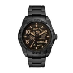 FOSSIL BROWNSMAN AUTOMATIC GOLD TONE STAINLESS STEEL (BLACK)