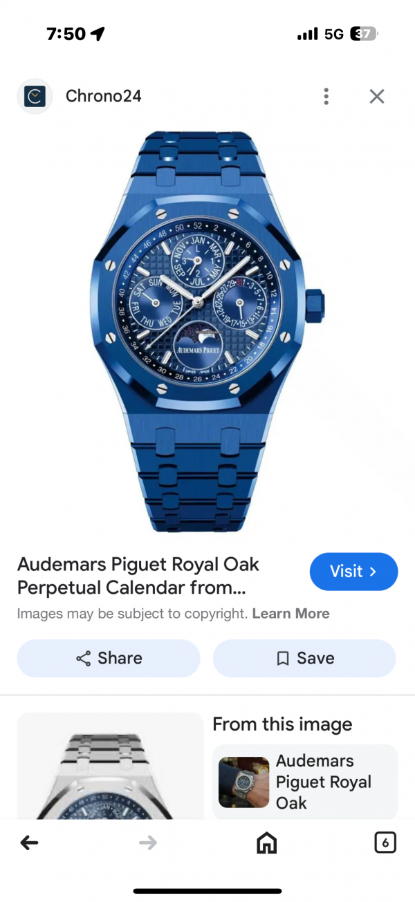 Audemars_Piguet Automatic Royal Oak Perpetual Calendar Blue - Image 2