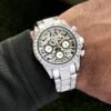 LUXURY ROLEX DAYTONA EYE OF TIGER CHAIN (SILVER)